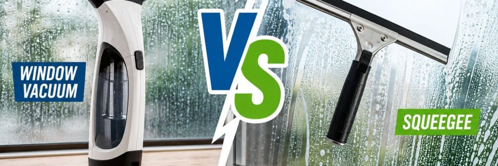 Window Vacuum vs Squeegee